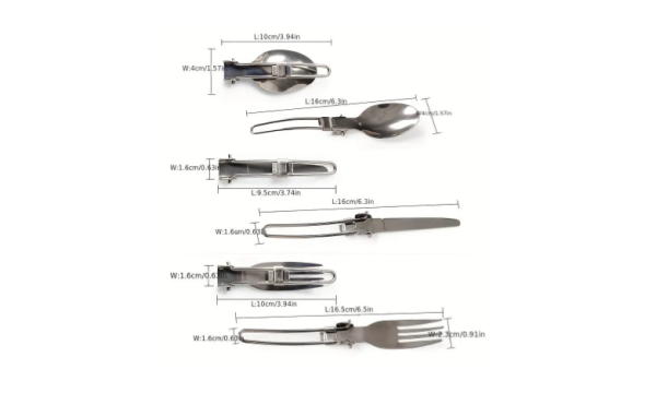 Набор туристических столовых приборов в чехле для походов 3 предмета в комплекте вилка ложка нож Набор туристических столовых приборов в чехле для походов 3 предмета в комплекте вилка ложка нож